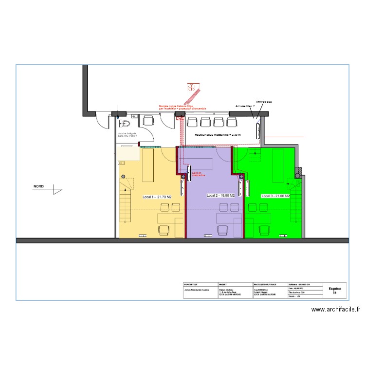 Implantations splits v4. Plan de 0 pièce et 0 m2