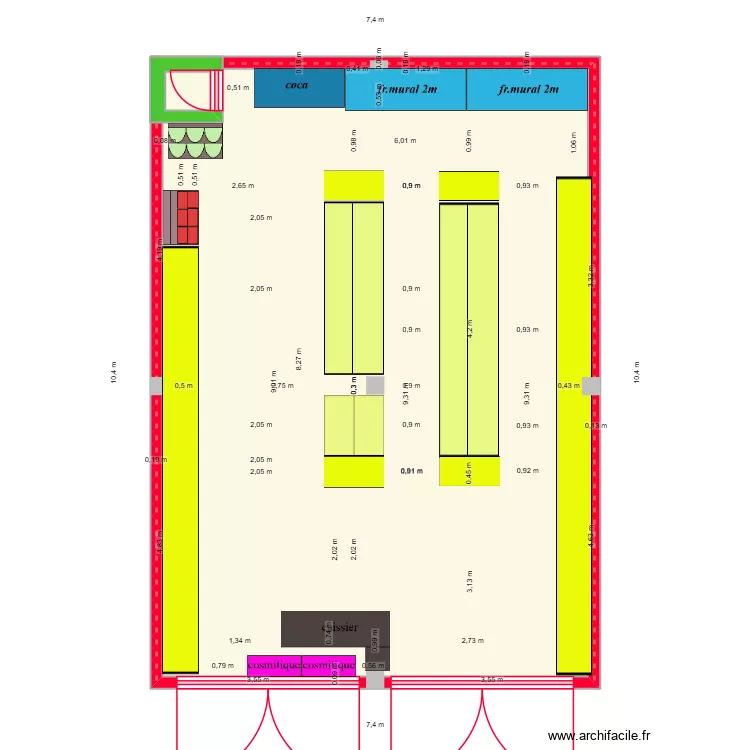 bijaya. Plan de 2  et 70 m²