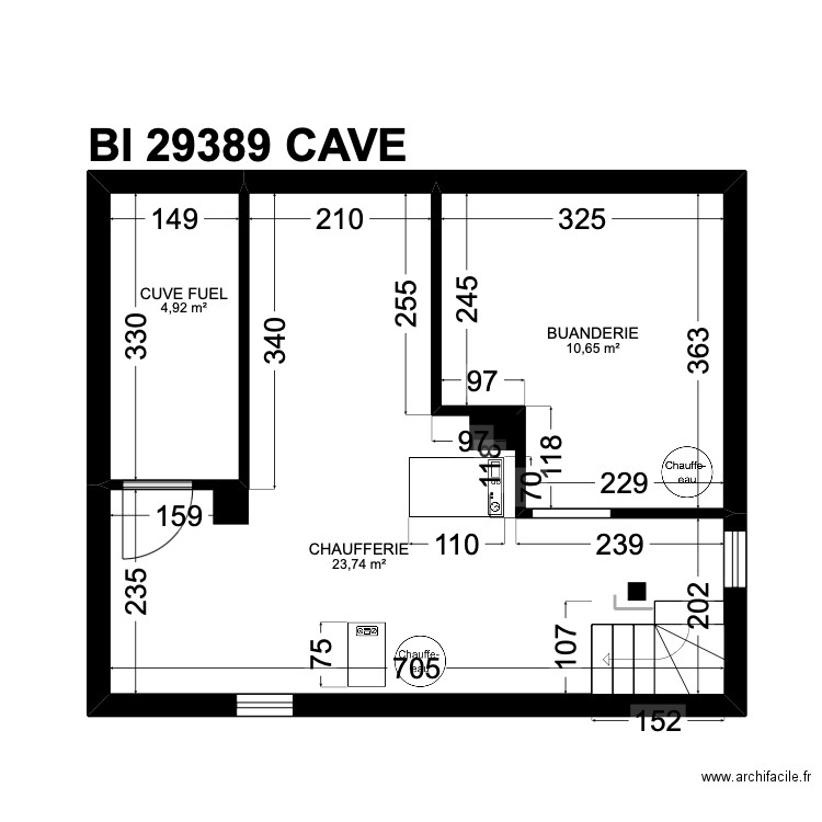 BI 29389. Plan de 22 pièces et 175 m2
