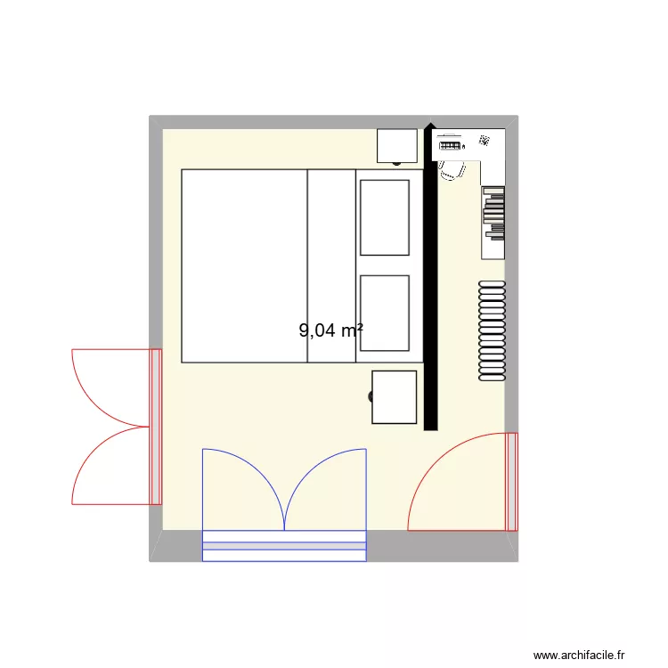 Chambre Mathieu. Plan de 