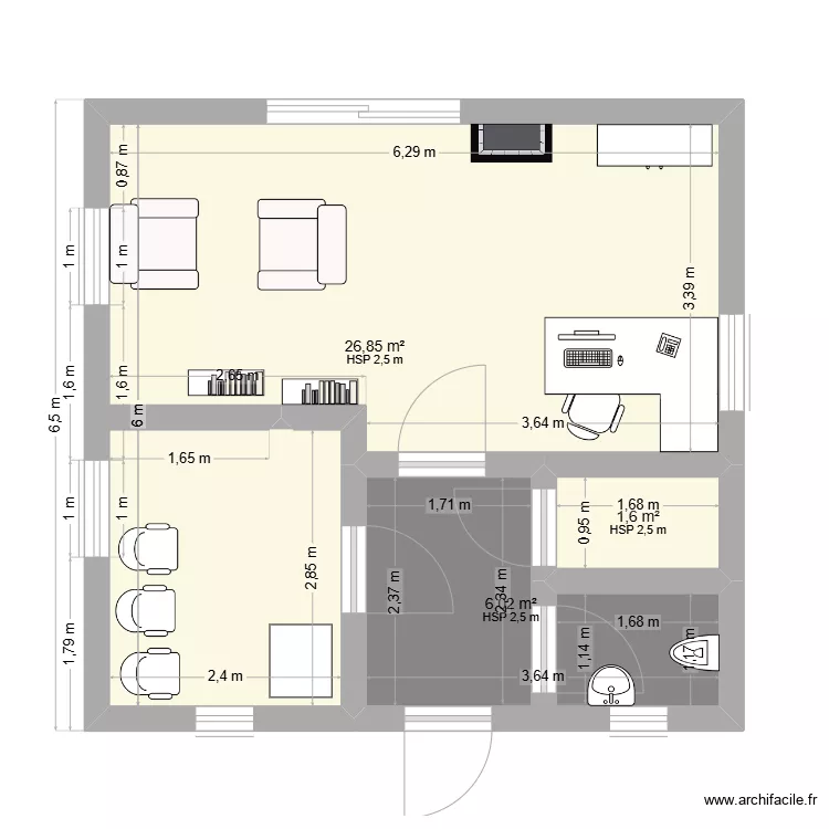 Bureau consultations. Plan de 