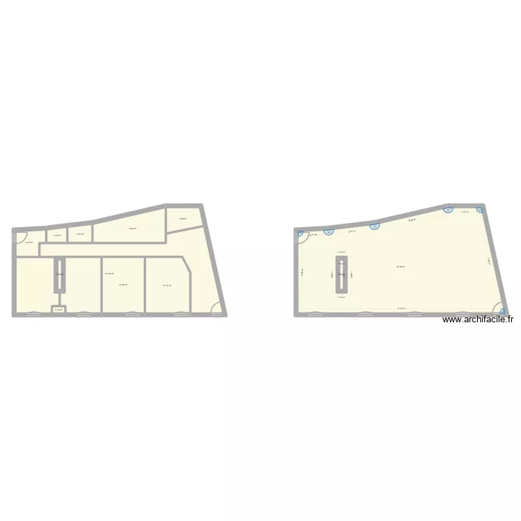 Ancien batiment + Vide. Plan de 12 pièces et 181 m² Ancien batiment + Vide. Plan de 12 pièces et 181 m²