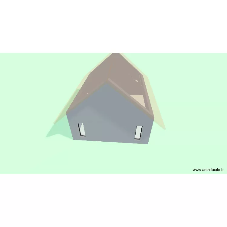 maison m&eacute;d&eacute; test sans &eacute;tage. Plan de 