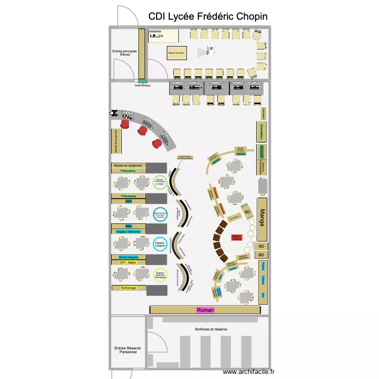 CDI Lyc&eacute;e Chopin. Plan de 
