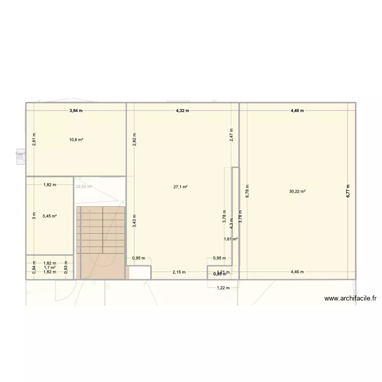 RDC 24 Men Du 2 &eacute;tages. Plan de 14  et 195 m²