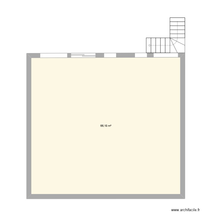 angoulins. Plan de 1 pièce et 66 m2