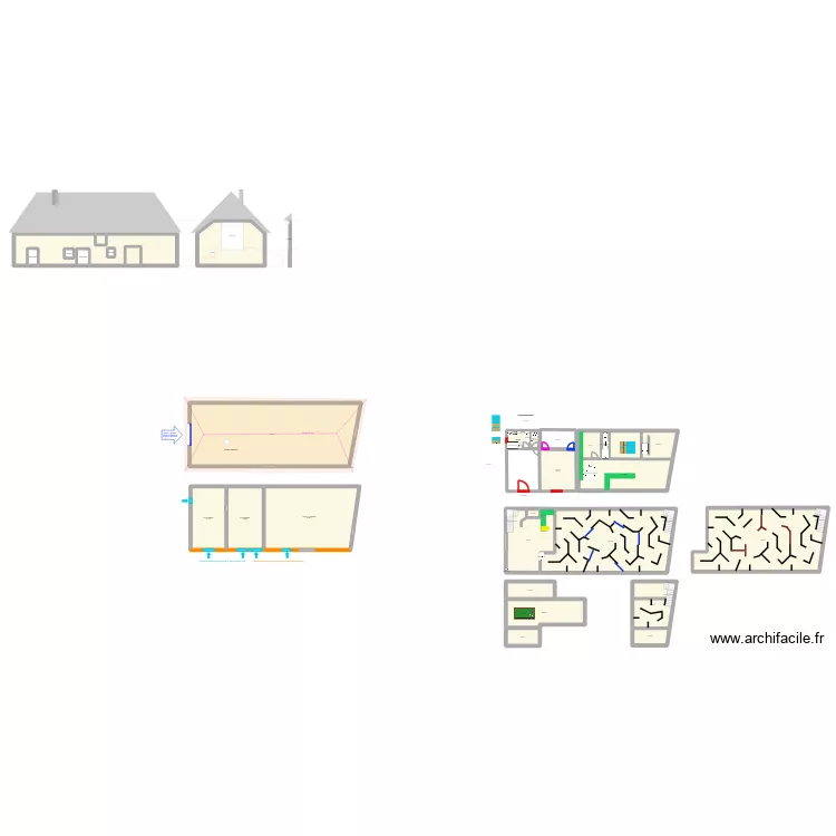 ferme pellafol A. Plan de 30  et 891 m²