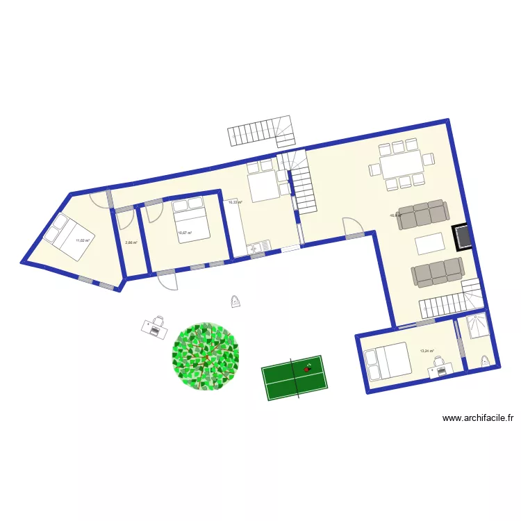 rdc 42 RD initiale variante. Plan de 6 et 101 m² rdc 42 RD initiale variante. Plan de 6 et 101 m²