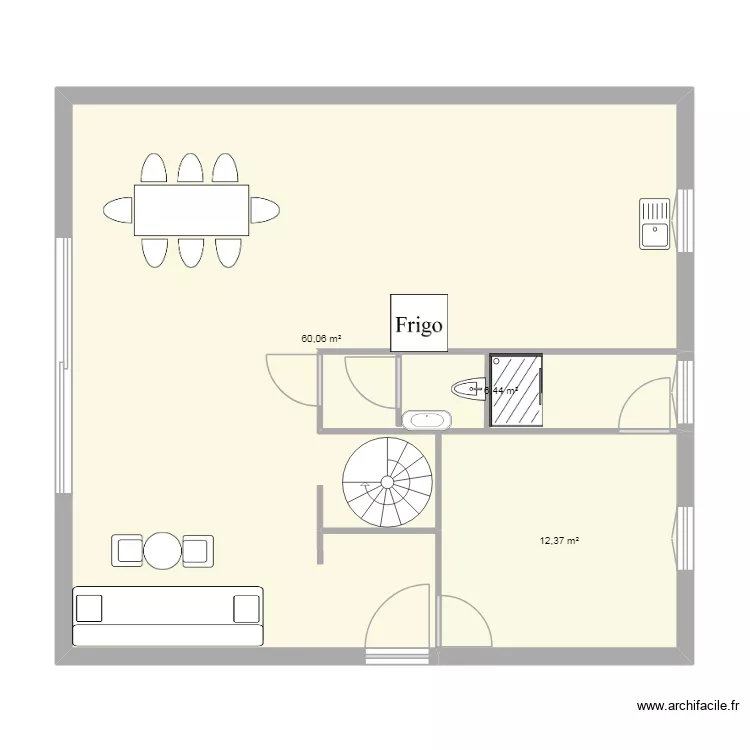 PLAN DACHTAINE. Plan de 3  et 79 m²
