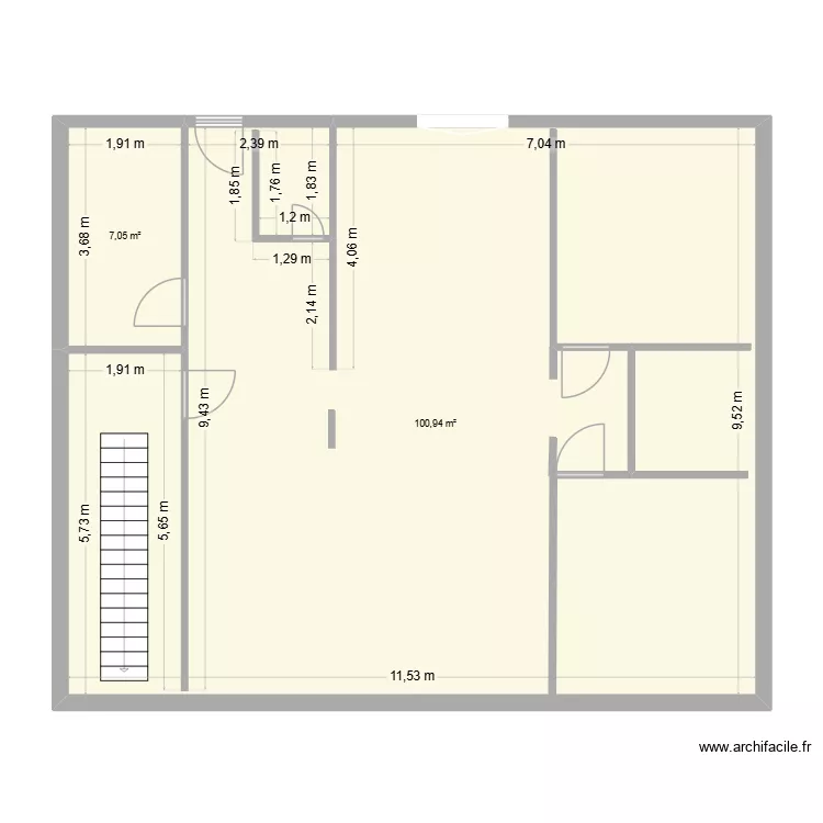 SOUS SOL BEAUCHAMP. Plan de 