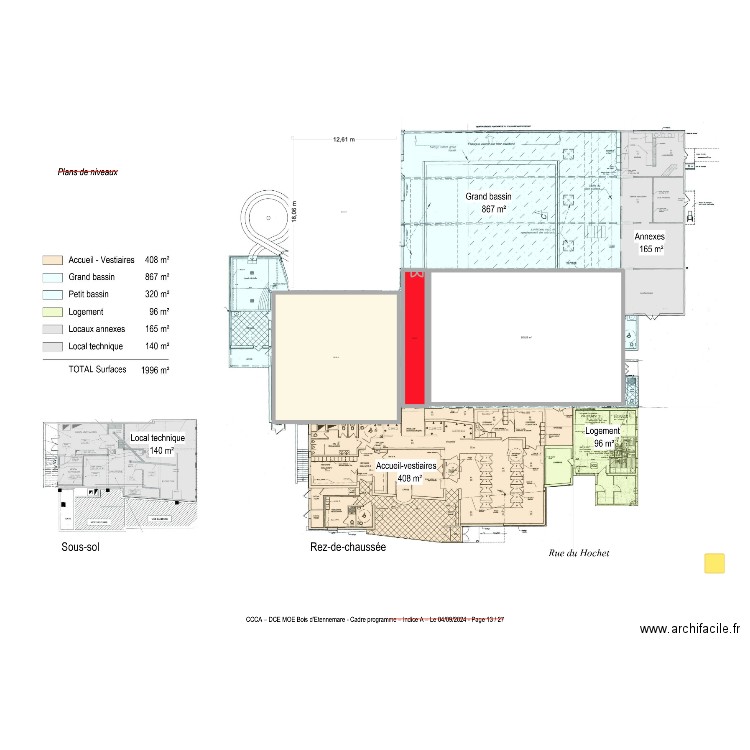 activités et social 1. Plan de 4 pièces et 858 m2