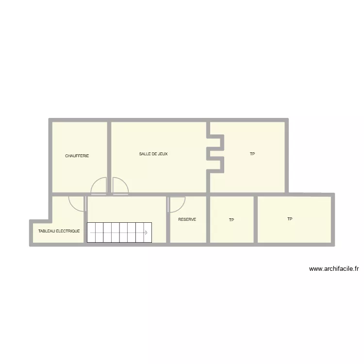PLAN DELEPINE SOUS SOL. Plan de 8 pièces et 30 m²