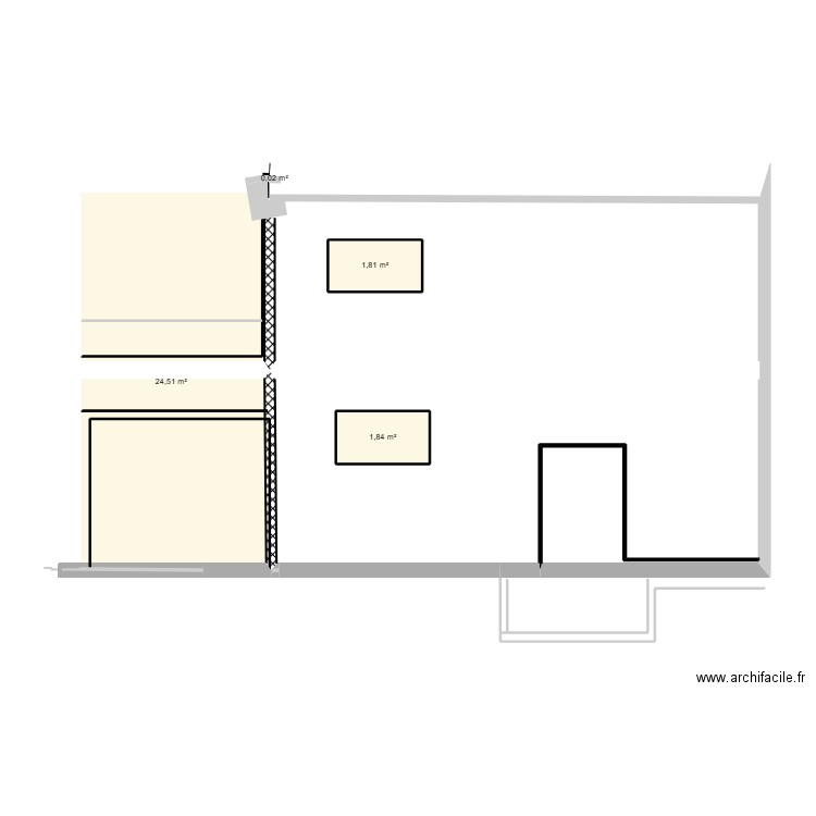 plan maison. Plan de 4 pièces et 28 m2