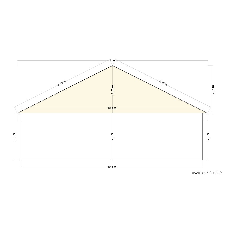 plan de coupe 1. Plan de 0 pièce et 0 m2