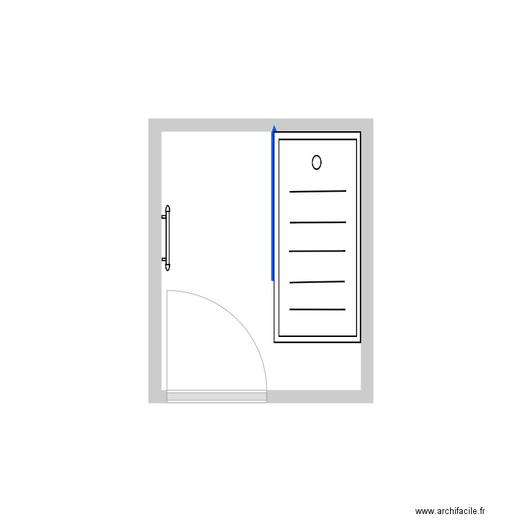 mama. Plan de 1 pièce et 3 m2