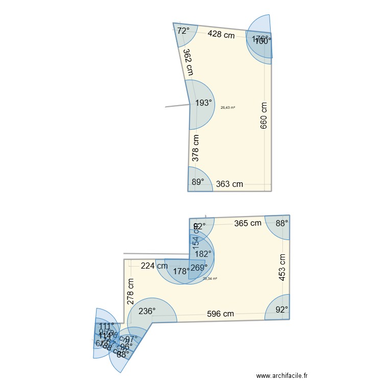 Gontier 2. Plan de 3 pièces et 56 m2