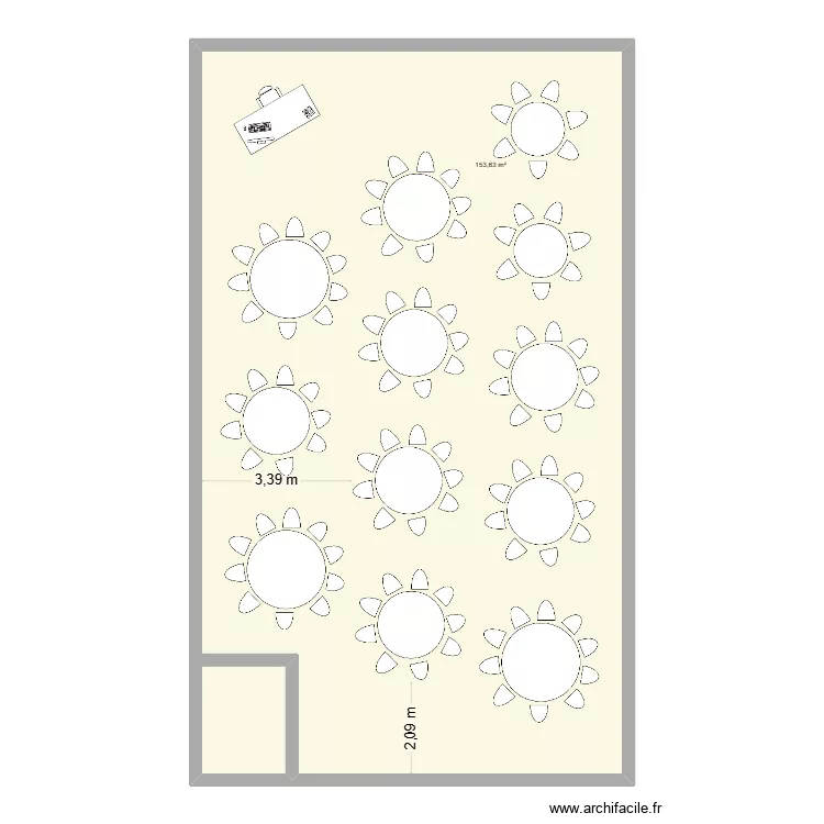 MARIAGE. Plan de 1  et 154 m²