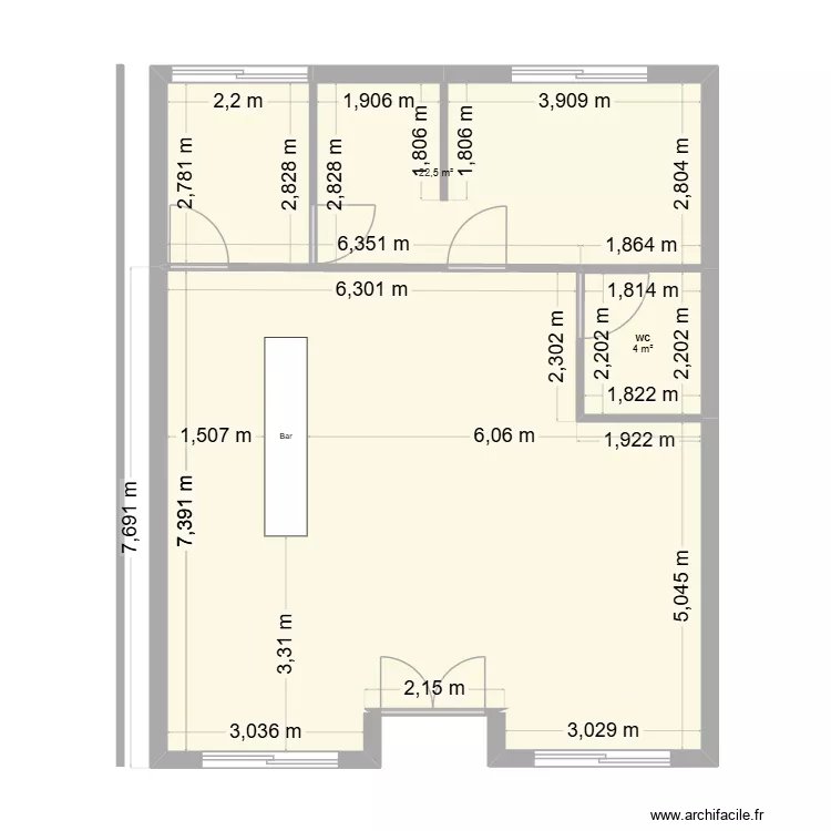 chez rachel mesure. Plan de 3 et 81 m² chez rachel mesure. Plan de 3 et 81 m²