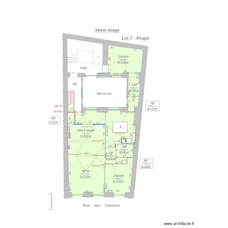 Lauriers. Plan de 0 pièce et 0 m2