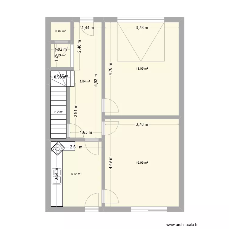 Plan Cote d'or rdc cotes. Plan de 