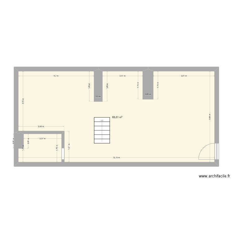 Maison_v1. Plan de 1 pièce et 66 m2