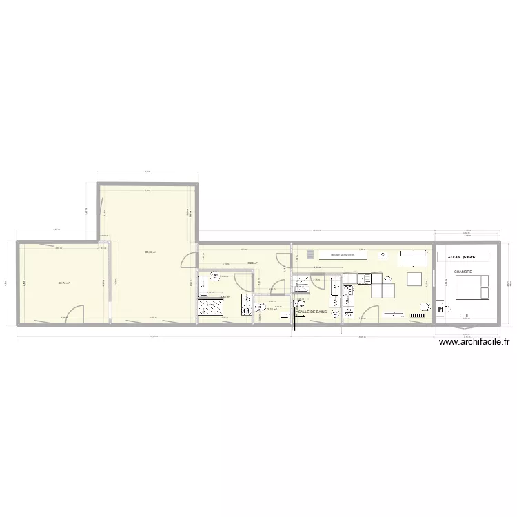 Saint Algis Version plomberie. Plan de 6  et 119 m²
