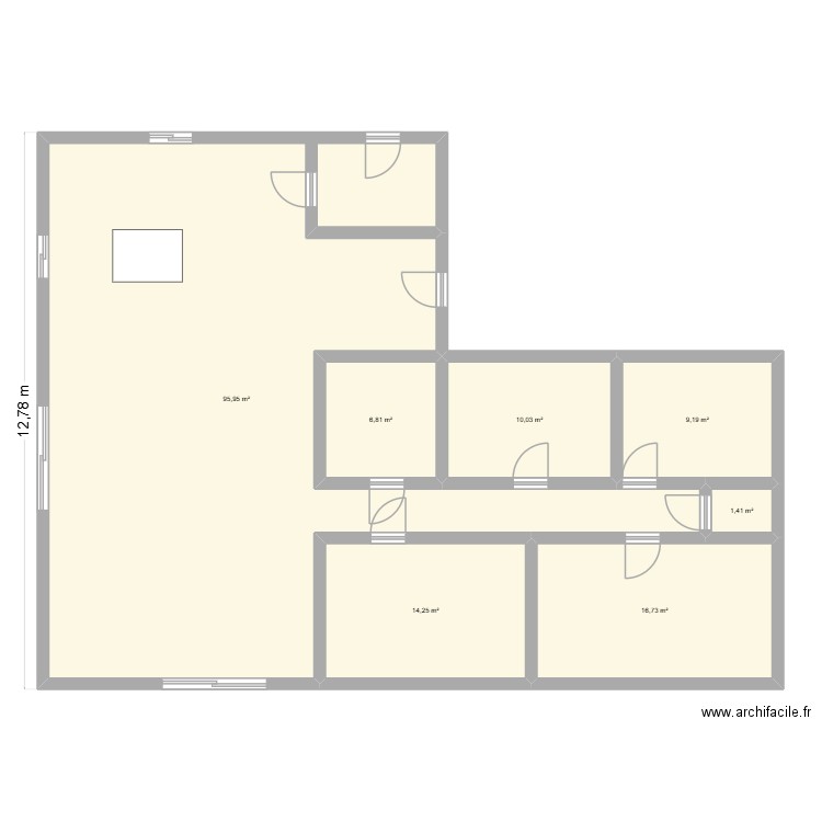 Maison L. Plan de 7 pièces et 154 m2