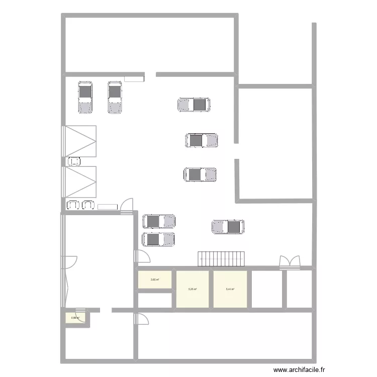 garage. Plan de 4 et 14 m² garage. Plan de 4 et 14 m²