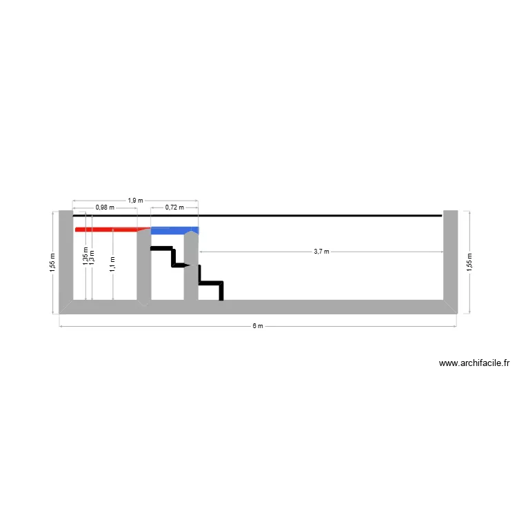 coupe piscine 3. Plan de 