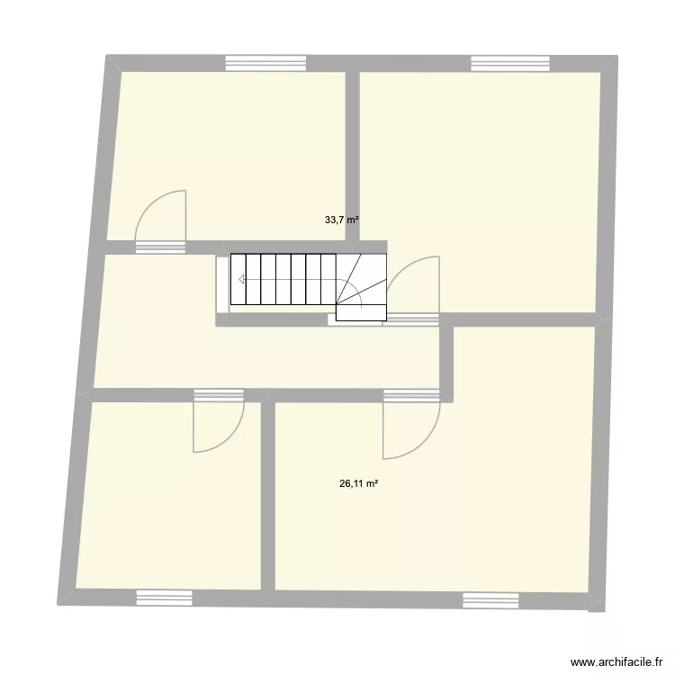 Etage St Aubin. Plan de 2 et 60 m² Etage St Aubin. Plan de 2 et 60 m²