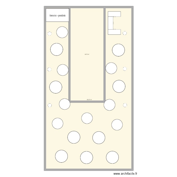 SDF Mariage. Plan de 2 pièces et 263 m2