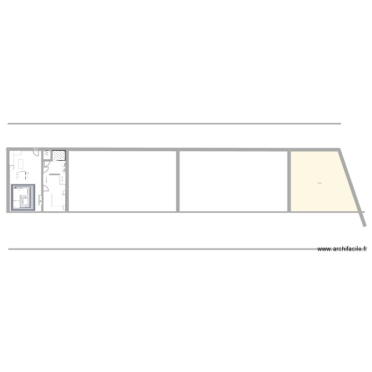 Eden Rock. Plan de 1 pièce et 74 m2