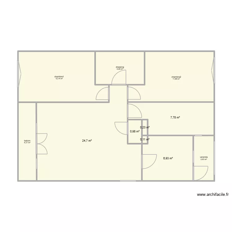 appartement  flo projet. Plan de 