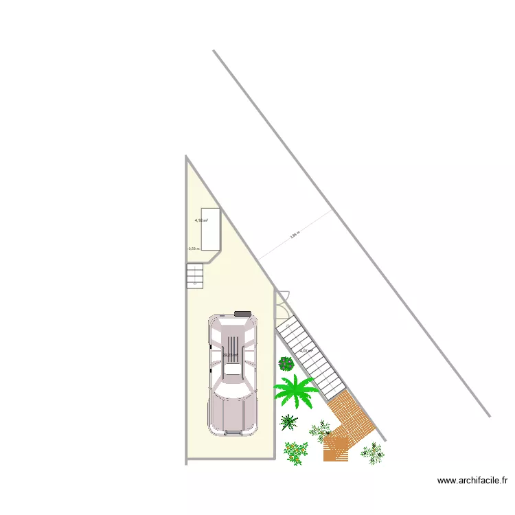 Modif Parking Sud Ouest. Plan de 3  et 37 m²