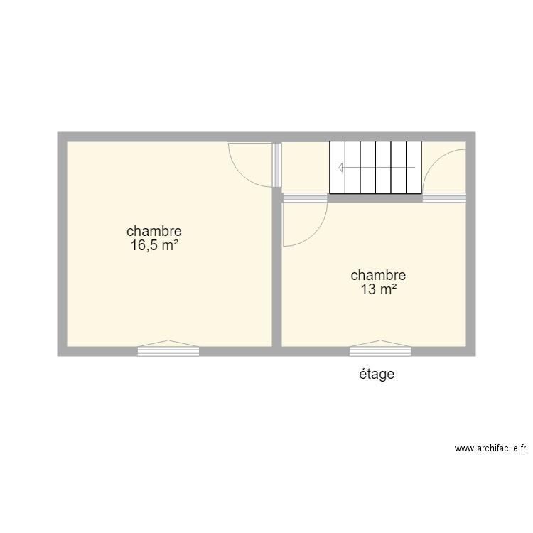 7463. Plan de 5 pièces et 45 m2