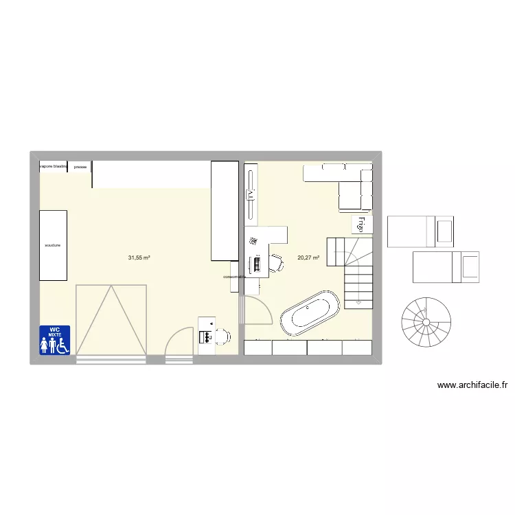 garage 2. Plan de 2 et 52 m² garage 2. Plan de 2 et 52 m²