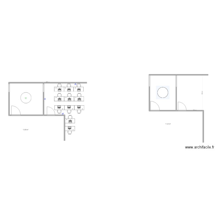 delvy entrada. Plan de 2 pièces et 24 m2