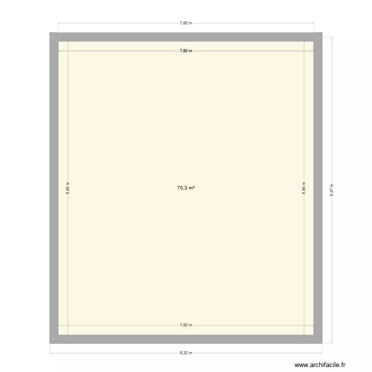 DURAND JOEL LOCAL 2. Plan de 1 pièce et 70 m²