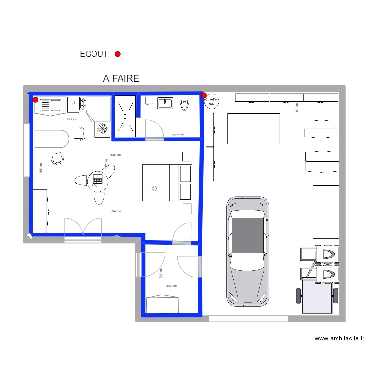 GARAGE 26 V PORTE II. Plan de 7 pièces et 82 m2