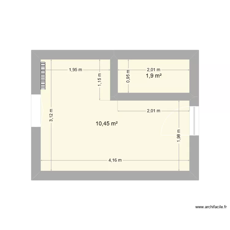 Four fingers. Plan de 2 et 12 m² Four fingers. Plan de 2 et 12 m²