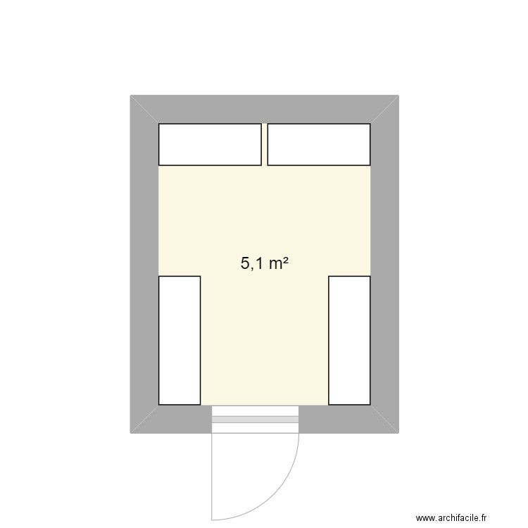Cave. Plan de 1 pièce et 5 m2