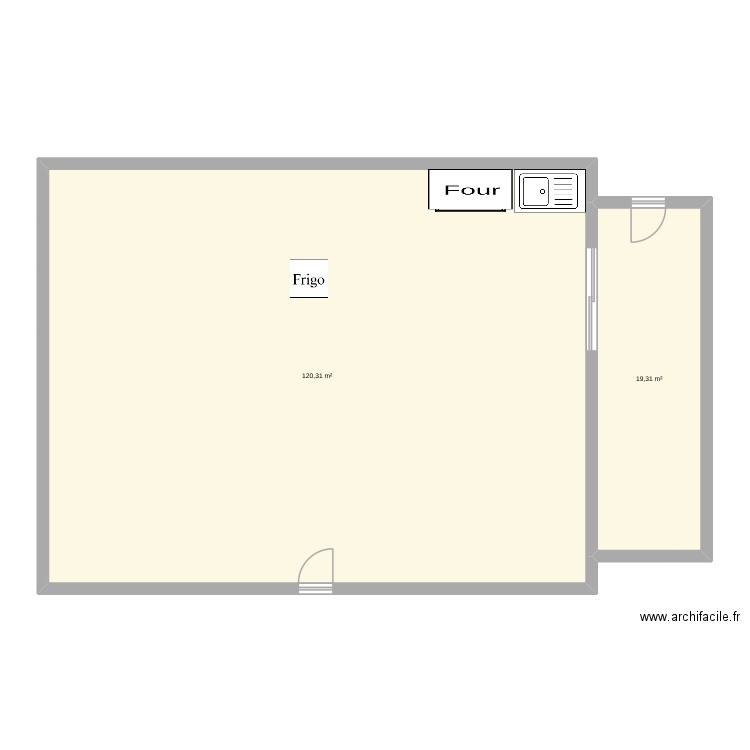 maison. Plan de 2 pièces et 140 m2