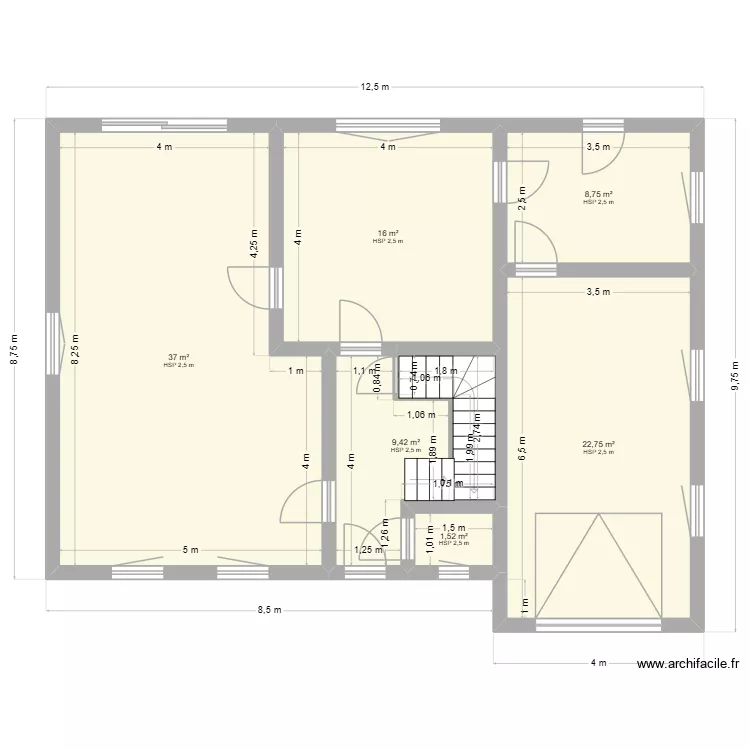 Oteppext2.2. Plan de 6  et 95 m²