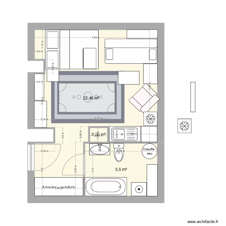 muleb. Plan de 3 et 28 m² muleb. Plan de 3 et 28 m²