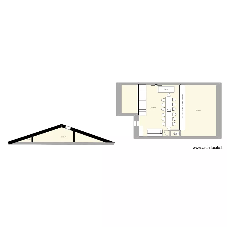 barcares plan. Plan de 6  et 77 m²