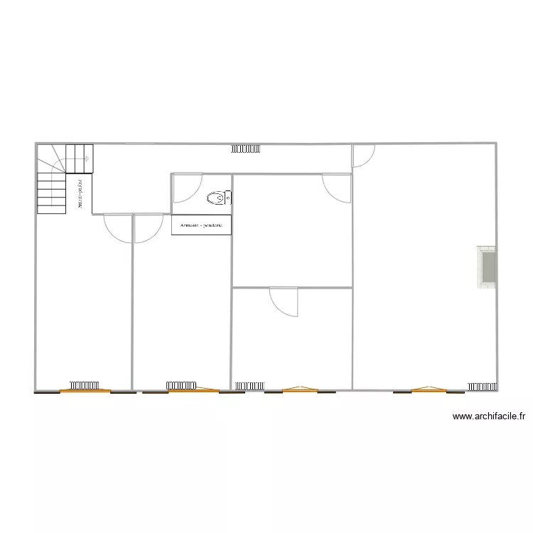 Plan vide 1er &eacute;tage  72m2 . Plan de 