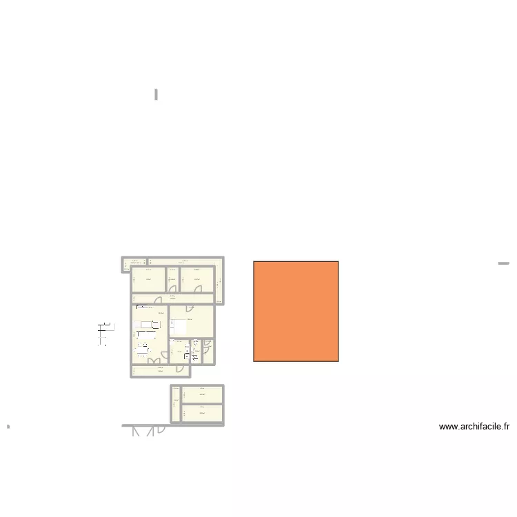 SALIF. Plan de 15  et 156 m²
