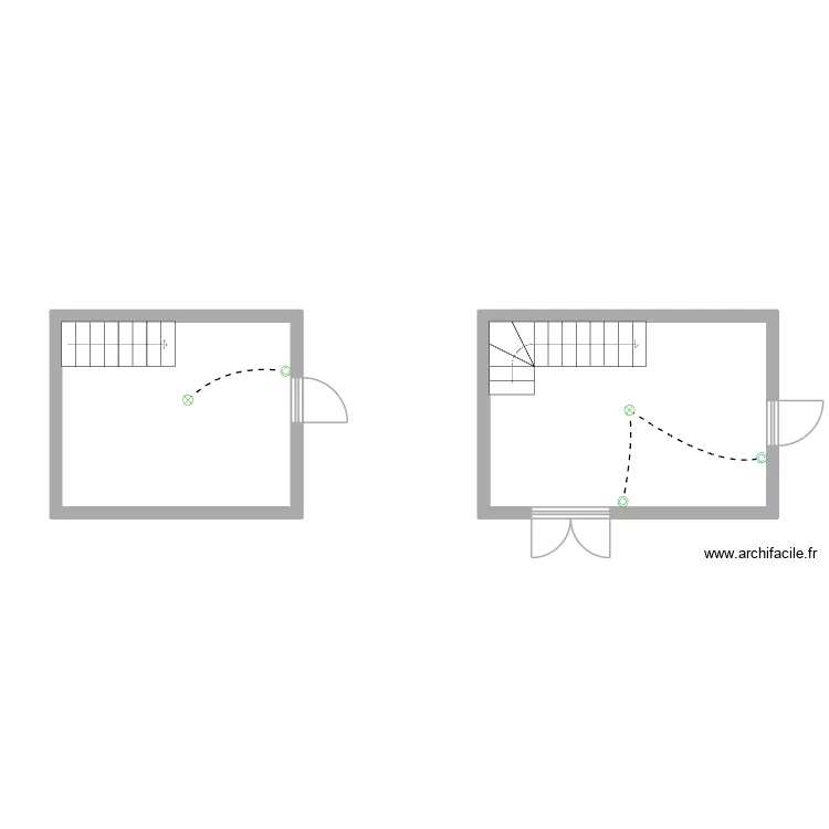 1MELEC_minuterie. Plan de 2 Pièces et 30 m²