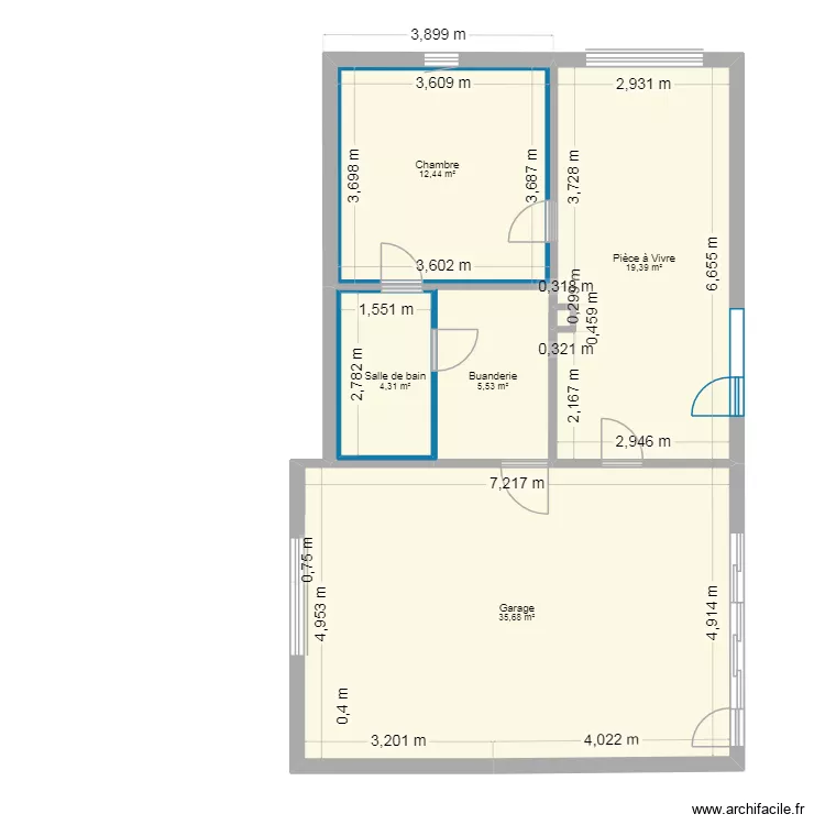 Maison du Tréport - Studio 4. Plan de Maison du Tréport - Studio 4. Plan de