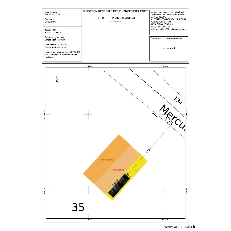 Plan de masse 1/200. Plan de 0 pièce et 0 m2
